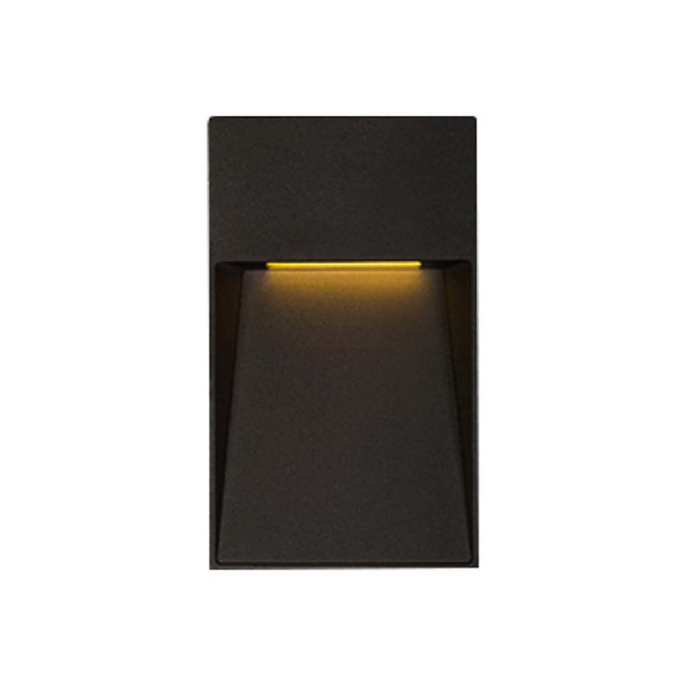 KIT DE 2 PIEZAS DE LUZ DE CORTESIA LED SOBREP. MURO 5W/127V. 3000K ALUM. NEGRO KAVE IV