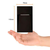 KIT DE 2 PIEZAS DE LUZ DE CORTESIA LED SOBREP. MURO 5W/127V. 3000K ALUM. NEGRO KAVE IV