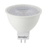 KIT DE 6 PIEZAS DE FOCO LED TECNOLITE FLASH SMART 5W LUZ BLANCA DINÁMICA ATENUABLE BASE GX5.3 COMPATIBLE CON APP MÓVIL Y ASISTENTES DE VOZ
