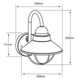 KIT DE 2 PIEZAS DE FAROL DE EXTERIOR AURIGA TECNOLITE PARA SOBREPONER BASE E27 NEGRO