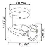 KIT DE 5 PIEZAS DE LÁMPARA DE INTERIOR BOLOGNIA TECNOLITE SPOT DIRIGIBLE BASE GU10 NO INCLUYE FOCO