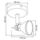 KIT DE 4 PIEZAS DE LAMPARA DE INTERIOR BARCELO TECNOLITE DIRIGIBLE PARA SOBREPONER BASE GU10