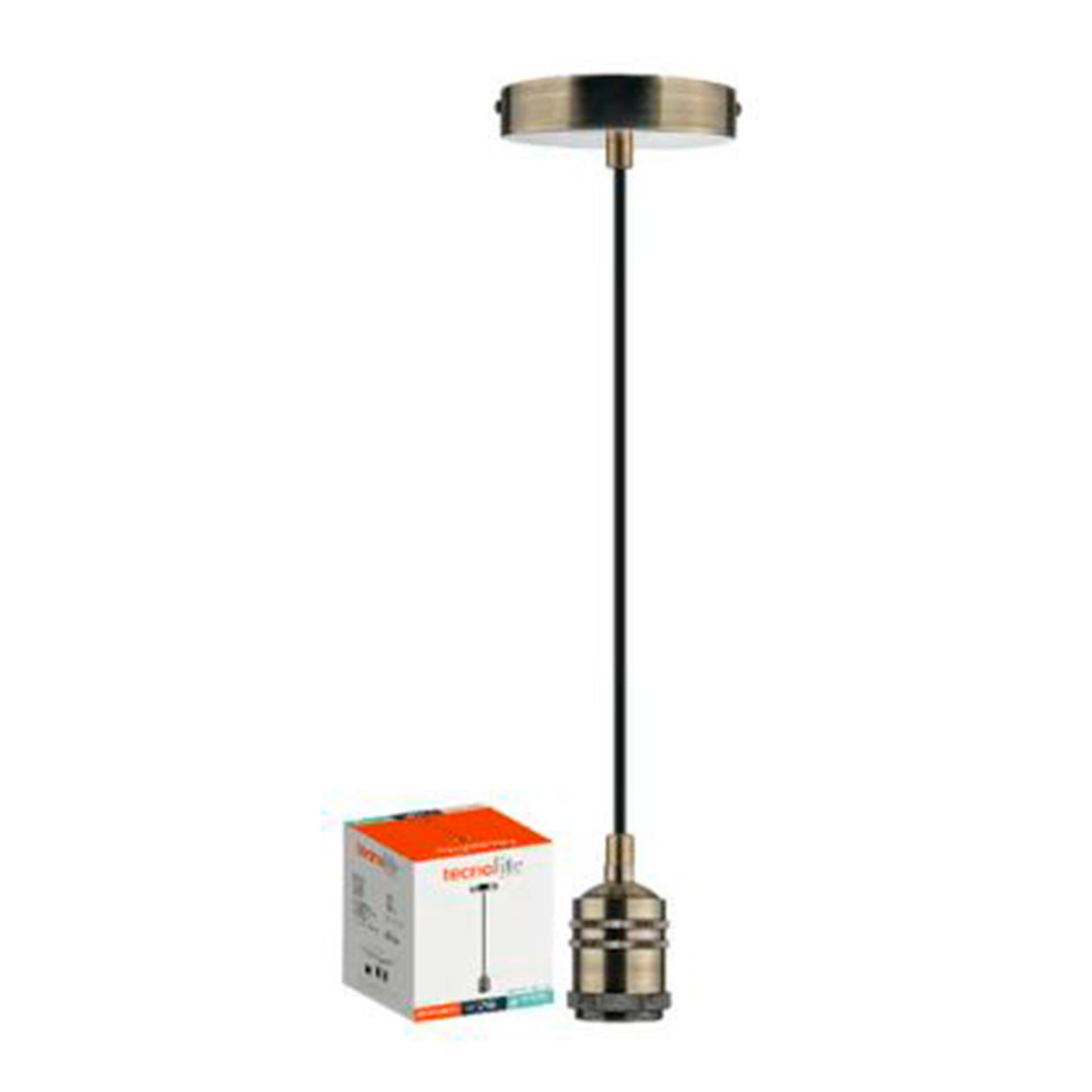 KIT DE 2 PIEZAS DE SOCKET BASE 8.5W/100-240V. ALUMINIO HIERRO ANTIGUO 60SOCK111MVE27HA