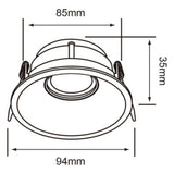 KIT DE 5 PIEZAS DE LÁMPARA DE INTERIOR EMPOTRABLE RIGEL TECNOLITE POTENCIA MÁXIMA 50W BASE GX5.3 FOCO MR16 NO INCLUIDO BLANCO