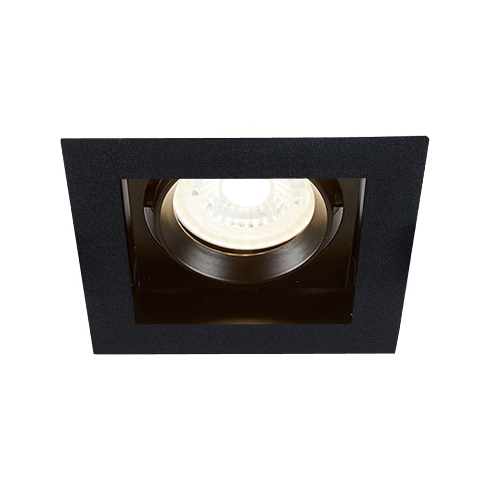 KIT DE 4 PIEZAS DE LÁMPARA DE INTERIOR EMPOTRABLE ALICANTE TECNOLITE BASE GX5.3 DIRIGIBLE NEGRO