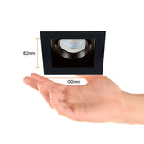 KIT DE 4 PIEZAS DE LÁMPARA DE INTERIOR EMPOTRABLE ALICANTE TECNOLITE BASE GX5.3 DIRIGIBLE NEGRO