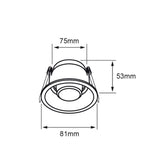 KIT DE 4 PIEZAS DE INTERIOR EMPOTRADO S/L100-240VGX5.3 (60YDR1068MVB)