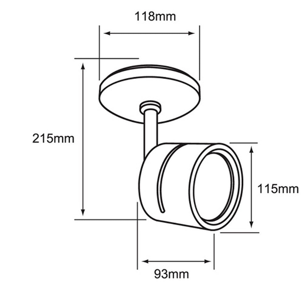 KIT DE 2 PIEZAS DE LAMPARA DE INTERIOR TECNOLITE AVOIR I SPOT PARA SOBREPONER BASE G53 BLANCO