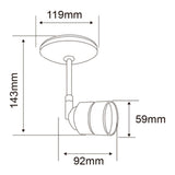 KIT DE 5 PIEZAS DE LUMINARIO INT ACENTO SPOT SOBREPONER 6W 100-240V GU10 TECNOLITE