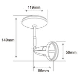 KIT DE 5 PIEZAS DE LUMINARIO INT ACENTO SPOT SOBREPONER 6W 100-240V GU10 BLANCO BAVENO