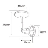 KIT DE 4 PIEZAS DE LUMINARIO INT ACENTO SPOT SOBREPONER 6W 100-240V GU10 SATINADO BAVENO