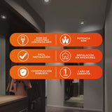 KIT DE 2 LÁMPARAS DE INTERIOR SPOT PARA SOBREPONER 60W BASE G53 TECNOLITE