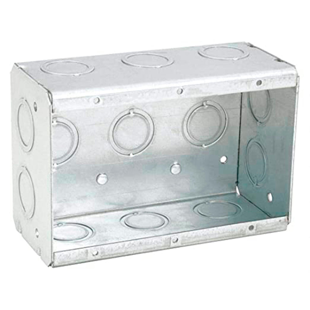 KIT DE 7 CAJAS DE ACERO GALVANIZADO DE TRIPLE ANCHO PROFUNDIDAD DE 2.5" HUBBELL