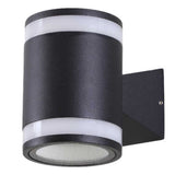 KIT DE 2 PIEZAS DE LUMINARIO LED SOBREP. MURO 6W/100-240V. 3000K LUZ SUAVE CALIDA ALUMINIO NEGRO VERITATE II