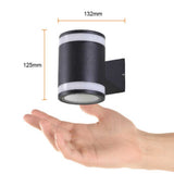 KIT DE 2 PIEZAS DE LUMINARIO LED SOBREP. MURO 6W/100-240V. 3000K LUZ SUAVE CALIDA ALUMINIO NEGRO VERITATE II