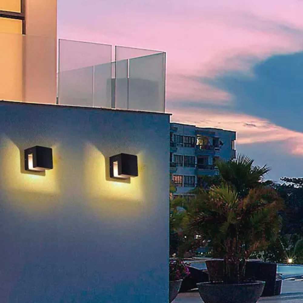 KIT DE 2 PIEZAS DE LAMPARA DE EXTERIOR LED OPHIUCHI II TECNOLITE PARA SOBREPONER 6W LUZ SUAVE CALIDA