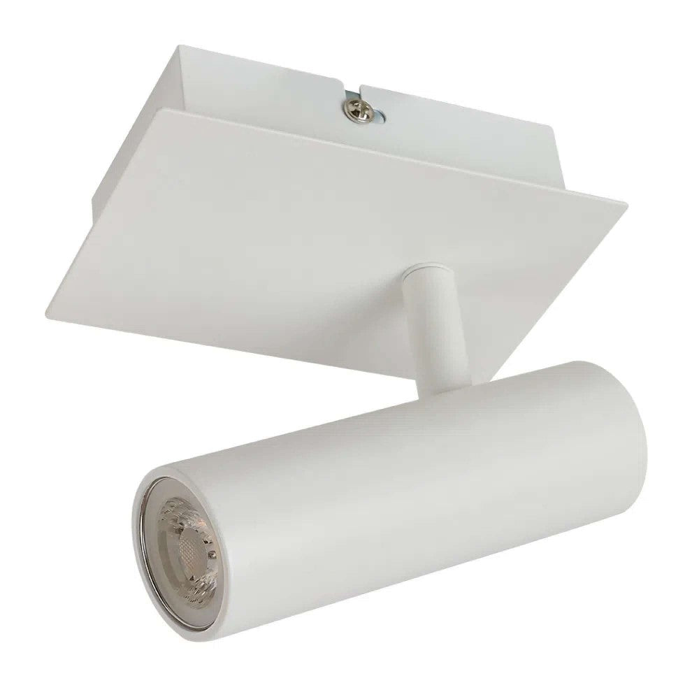 KIT DE 2 PIEZAS DE LAMPARA DE INTERIOR LED TECNOLITE HAN I SPOT PARA SOBREPONER 6W LUZ SUAVE CALIDA DIRIGIBLE BLANCO