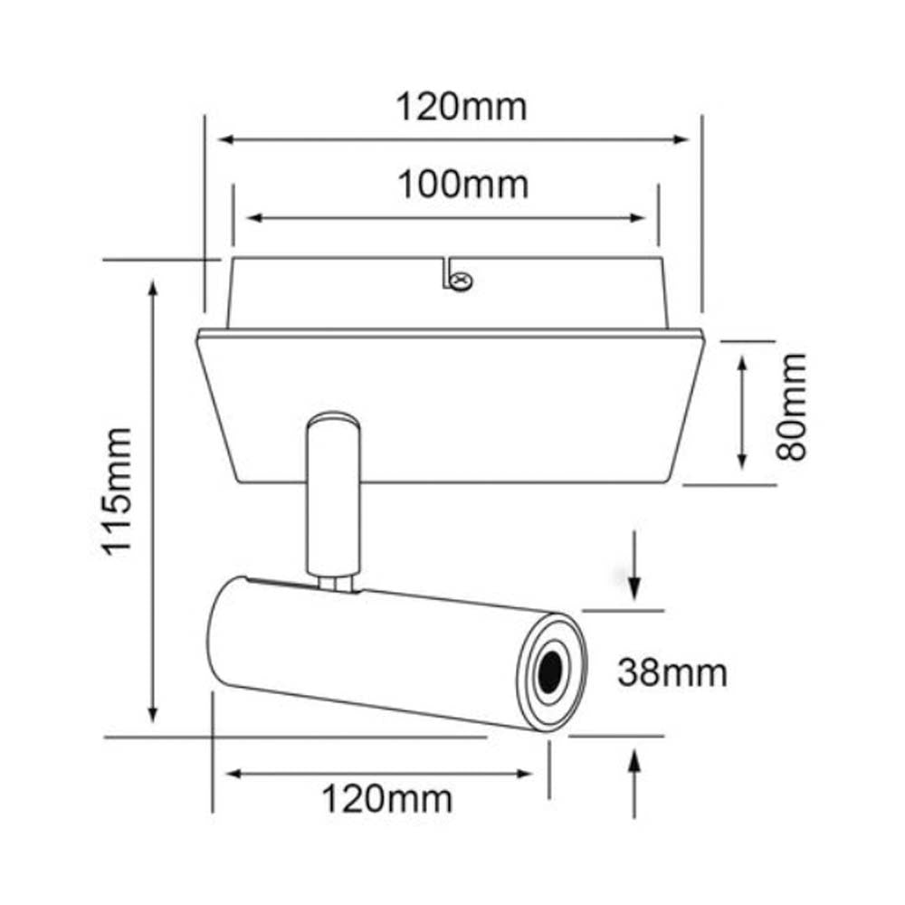 KIT DE 2 PIEZAS DE LAMPARA DE INTERIOR LED TECNOLITE HAN I SPOT PARA SOBREPONER 6W LUZ SUAVE CALIDA DIRIGIBLE BLANCO