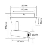 KIT DE 2 PIEZAS DE LAMPARA DE INTERIOR LED TECNOLITE HAN I SPOT PARA SOBREPONER 6W LUZ SUAVE CALIDA DIRIGIBLE BLANCO