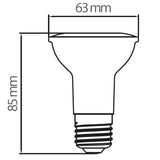 KIT DE 12 PIEZAS DE FOCO LED TECNOLITE PAR20 6W LUZ SUAVE CALIDA 3000K BASE E27