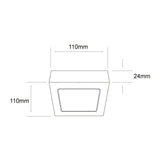 KIT DE 11 PIEZAS DE LAMPARA DE INTERIOR LED ALGEDI I TECNOLITE PARA SOBREPONER 6W LUZ SUAVE CALIDA