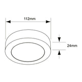 KIT DE 11 PIEZAS DE LUM LED SOBREPONER REDONDO 6W 3000K 100-240V NEGRO