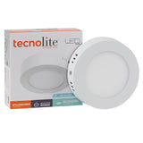 KIT DE 12 PIEZAS DE LAMPARA PLAFON LED DE SOBREPONER 6 W LUZ DE DIA INTERIORES NO ATENUABLE LED INTEGRADO