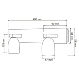 KIT DE 2 PIEZAS DE LAMPARA DE INTERIOR MELSI TECNOLITE PARA SOBREPONER 6W BASE G9