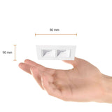 KIT DE 2 PIEZAS DE LAMPARA EMPOTRABLE LED TECNOLITE LUCIDA II 6.5W LUZ SUAVE CALIDA BASE GU10