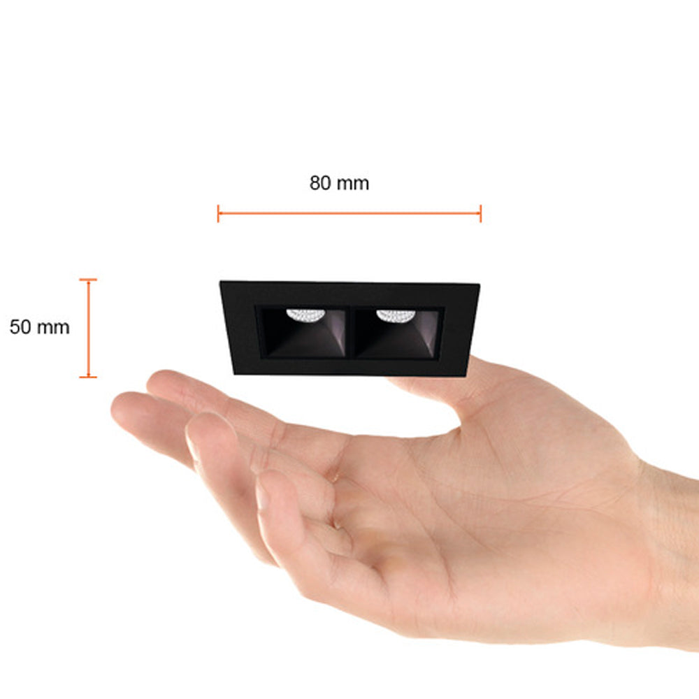 KIT DE 2 PIEZAS DE LAMPARA DE INTERIOR EMPOTRABLE LED LUCIDA II TECNOLITE 6W LUZ SUAVE CALIDA LED INTEGRADO