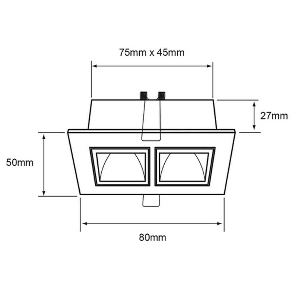 KIT DE 2 PIEZAS DE LAMPARA DE INTERIOR EMPOTRABLE LED LUCIDA II TECNOLITE 6W LUZ SUAVE CALIDA LED INTEGRADO