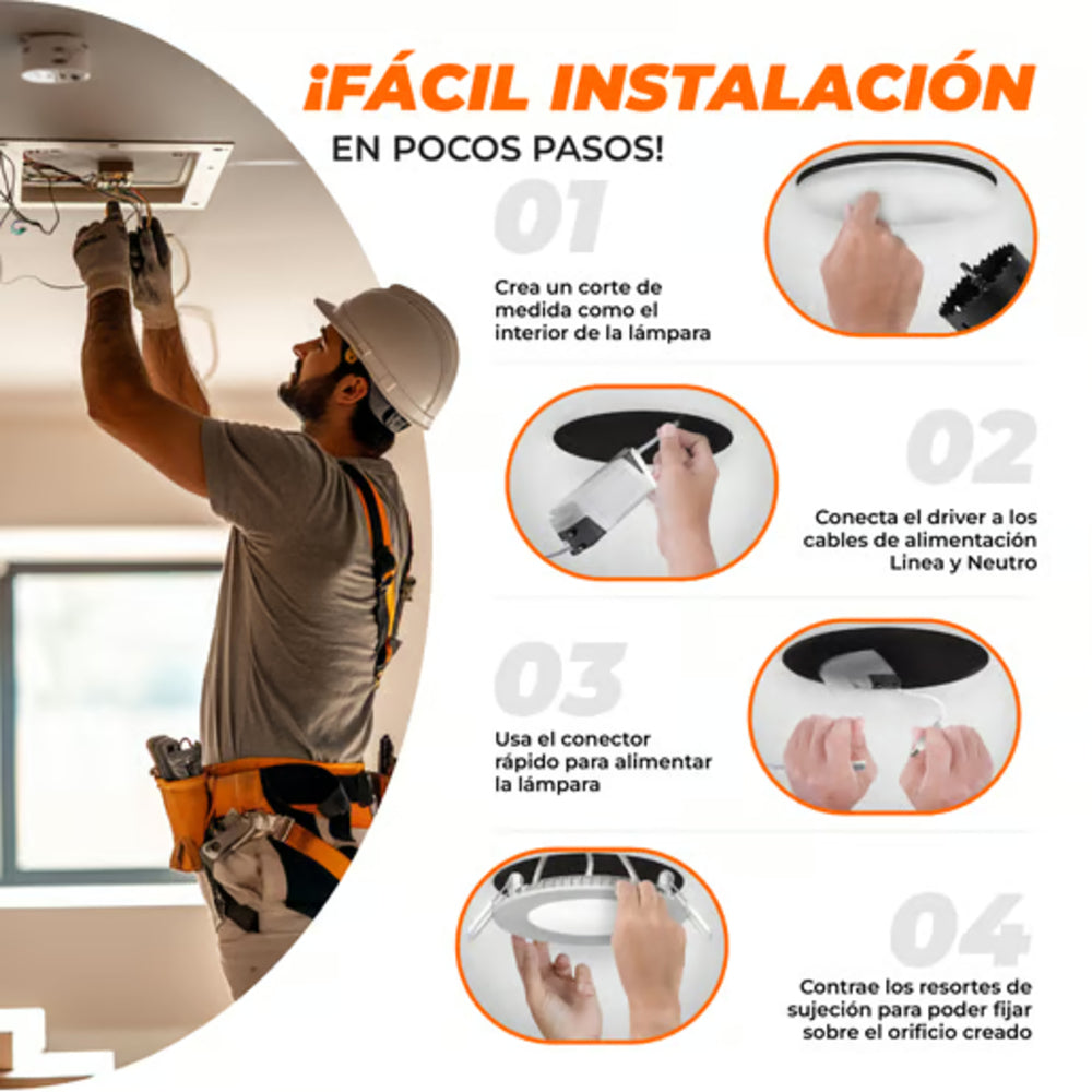 KIT DE 13 PIEZAS DE LÁMPARA DE INTERIOR EMPOTRABLE BUCARAMANGA VI TECNOLITE NO ATENUABLE 6W LED INTEGRADO LUZ SUAVE CÁLIDA