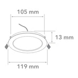 KIT DE 13 PIEZAS DE LÁMPARA DE INTERIOR EMPOTRABLE BUCARAMANGA VI TECNOLITE NO ATENUABLE 6W LED INTEGRADO LUZ SUAVE CÁLIDA