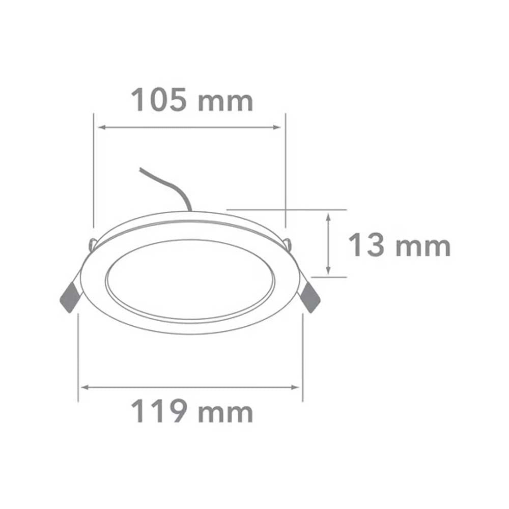 KIT DE 12 PIEZAS DE LAMPARA DE INTERIOR EMPOTRABLE BUCARAMANGA VI TECNOLITE NO ATENUABLE 6W LED INTEGRADO LUZ BLANCA NEUTRA