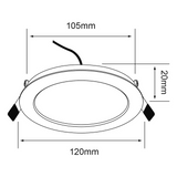 KIT DE 14 PIEZAS DE LAMPARA DE INTERIOR EMPOTRABLE BUCARAMANGA VI NO ATENUABLE 6W LED INTEGRADO LUZ DE DIA