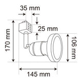 KIT DE 4 PIEZAS DE SPOT RIEL LED PAR30 13W. E26 BLANCO BELFORT