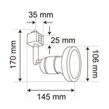 KIT DE 4 PIEZAS DE SPOT RIEL LED PAR30 13W. E26 NEGRO BELFORT
