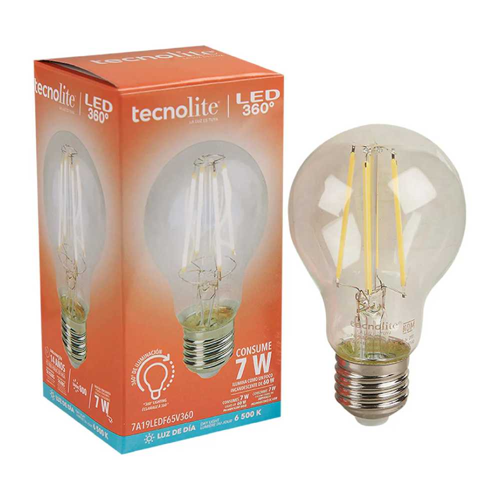 KIT DE 23 PIEZAS DE LAMP LED FILAMENTO 7W127V6500KE27800LM TECNOLITE