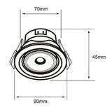 KIT DE 15 PIEZAS DE LÁMPARA EMPOTRABLE LED TECNOLITE REGULUS 7W LUZ DE DÍA BLANCO