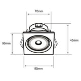 KIT DE 13 PIEZAS DE LÁMPARA EMPOTRABLE LED TECNOLITE ALCOR 7W LUZ DE DÍA BLANCO