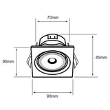 KIT DE 13 PIEZAS DE LÁMPARA EMPOTRABLE LED TECNOLITE ALCOR 7W LUZ DE DÍA NEGRO