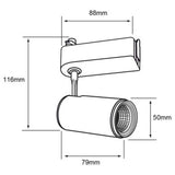 KIT DE 3 PIEZAS DE LÁMPARA DE INTERIOR LED TECNOLITE BEID I SPOT PARA RIEL 7W LUZ SUAVE CÁLIDA NEGRO