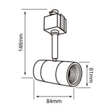 KIT DE 2 PIEZAS DE LAMPARA DE INTERIOR TECNOLITE HALLEY SMART 7W SPOT DE RIEL LUZ RGB Y BLANCA ATENUABLE COMPATIBLE CON APP MOVIL Y ASISTENTES DE VOZ NEGRO