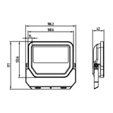 KIT DE 2 REFLECTORES LED FLOODLIGHT COLOR NEGRO 30W 5000K LEDVANCE