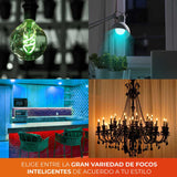 KIT DE 6 PIEZAS DE LAMPARA LED A19 RGB  8W 100-127V 3000K MCA TECNOLITE