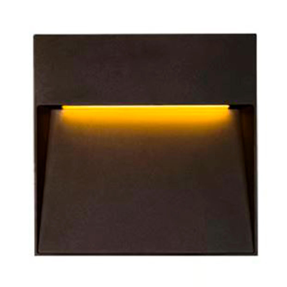 KIT DE 2 PIEZAS DE LUZ DE CORTESIA LED SOBREP. MURO 8W/127V. 3000K ALUM. NEGRO KAVE I