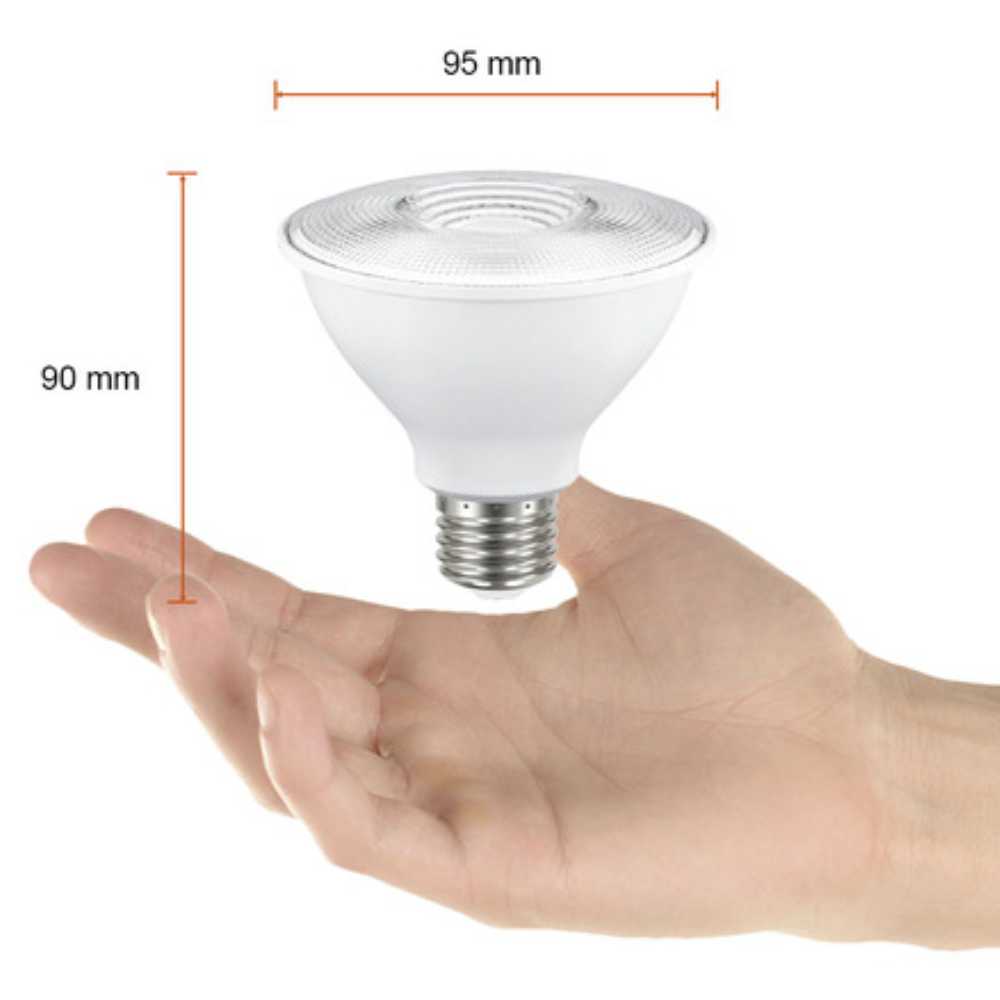 KIT DE 12 PIEZAS DE FOCO LED TECNOLITE PAR30 8.5W LUZ SUAVE CALIDA BASE E27 *** OFRECER 88678 ***