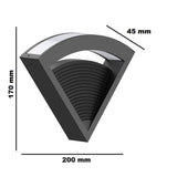 KIT DE 2 PIEZAS DE LUMINARIO INT MURO LED 8W CCT NEGRO