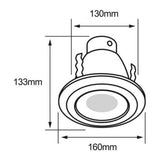 KIT DE 4 INTERIORES PARA EMPOTRAR DE LED 8.5W LUZ BLANCO CALIDO 750 LUMENES  COLOR BLANCO TECNOLITE