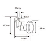 KIT DE 4 PIEZAS DE LUM. INT. SPOT RIEL 100-240V BLANCO E-27 SIN LAMPARA TECNOLITE